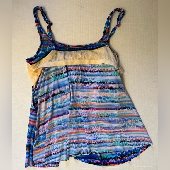 Colorful Striped Women's Swim Top - Picture 14 of 14
